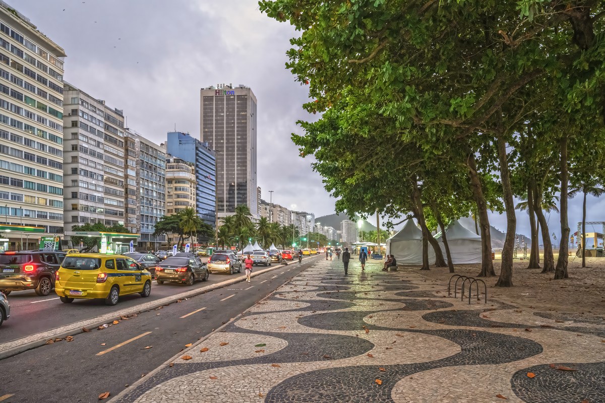 Praia de Copacabana no Rio de Janeiro